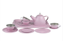 Load image into Gallery viewer, Kaper Kidz 15pc Pink Tin Tea Set tin toy
