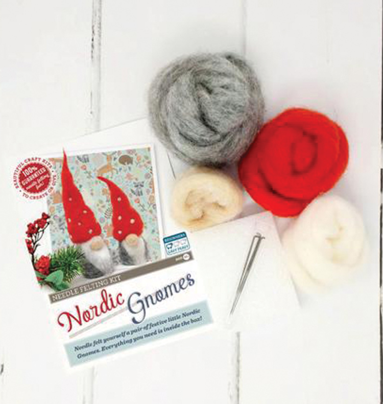 The Crafty Kit Co Nordic Gnomes Needle Felting Kit Art & Craft