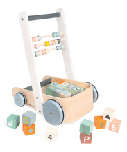 Load image into Gallery viewer, Janod Cocoon Walker with Blocks Walker