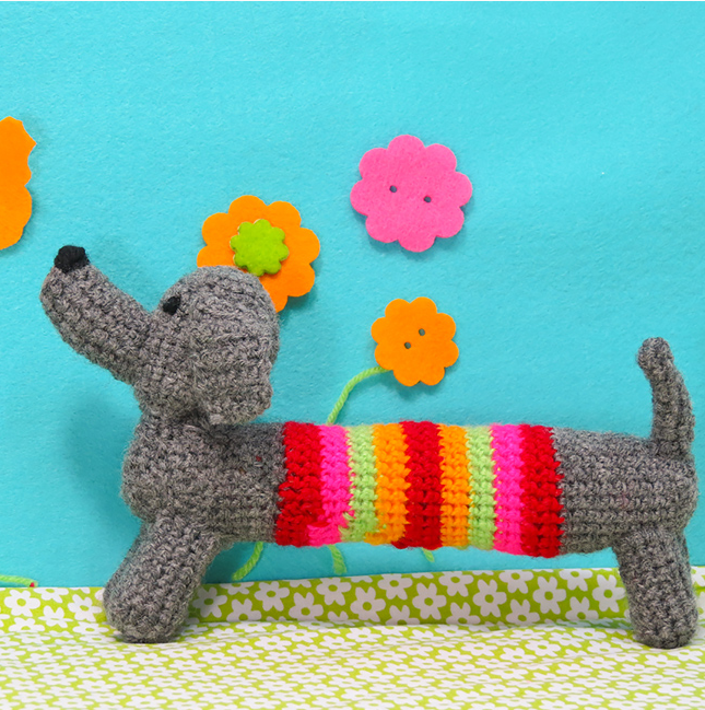 Buttonbag Crochet Sausage Dog Art & Craft