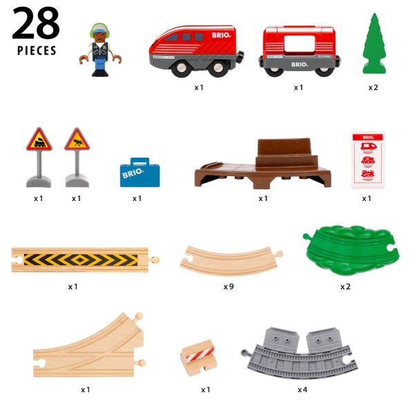 Brio Pullback Train Set 28pc