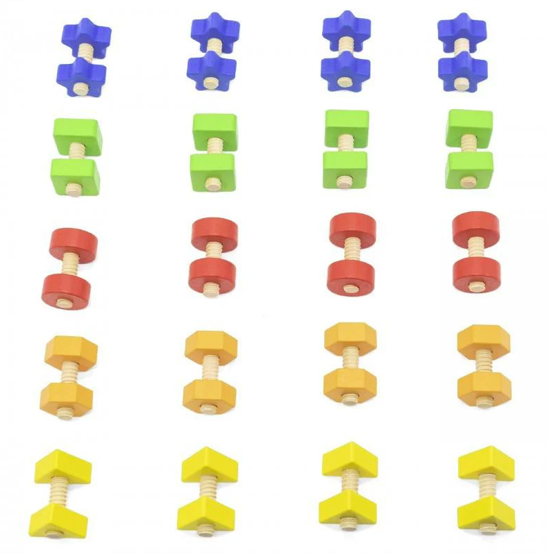 Viga Wooden Nuts and Bolts Set 40pc