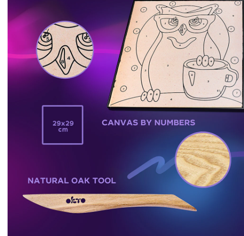 Okto Owl Colouring with Clay Set 29cm x 29cm Art & Craft