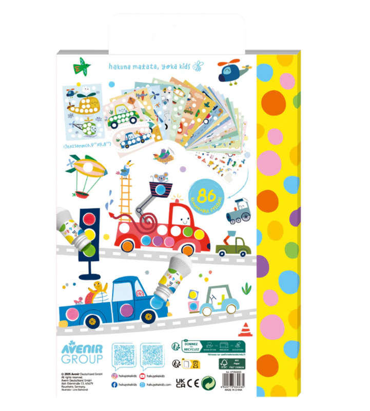 Haku Yoka Dots 4 Fun Colouring Book Transportation