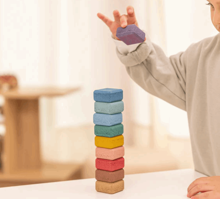 Korko Nature Rainbow Cork Block Set 10pc