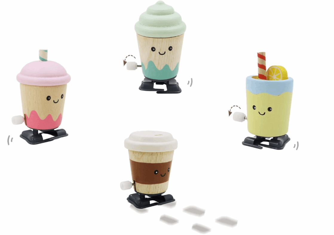 Kaper Kidz Wooden Wind Up Walking Drink