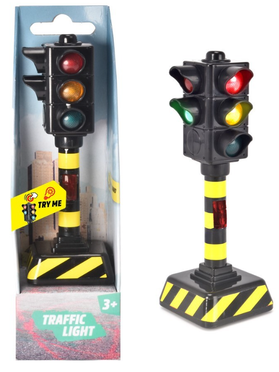 Dickie Toys Mini Traffic Lights with Light & Sound 12cm Transport