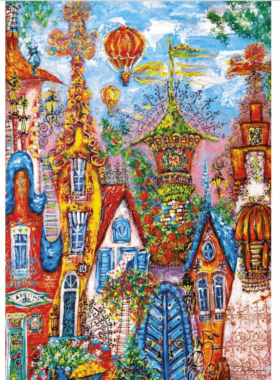 Charming Village Blue Gate 500pc Heye Puzzle