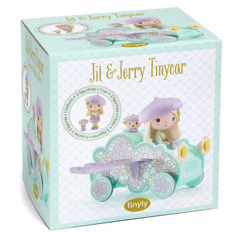 Tinyly Jil & Jerry Figurine & Tinycar