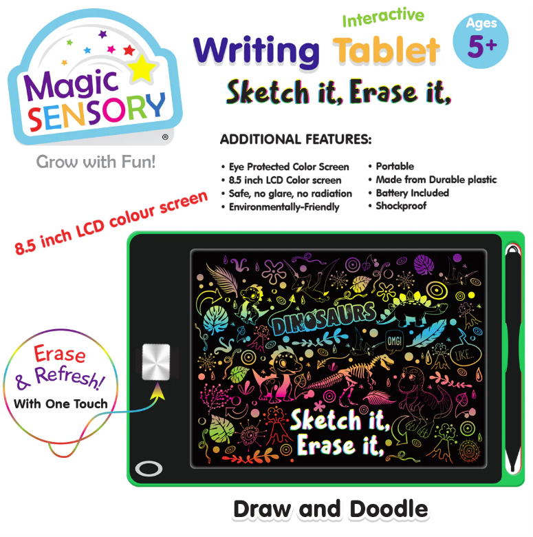 Magic Sensory LCD Table Green Dinosaur (USB rechargable)