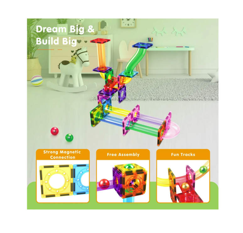 Picasso Tiles Magnetic Marble Run Set 40pc
