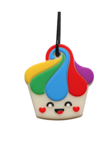 Load image into Gallery viewer, Jellystone Designs Cupcake Pendant Rainbow Sensory Needs