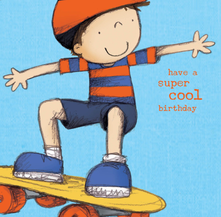 Birthday Card Skater by Anne Marie Finn
