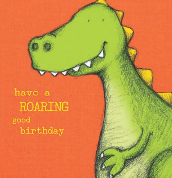 Birthday Card Dinosaur by Anne Marie Finn