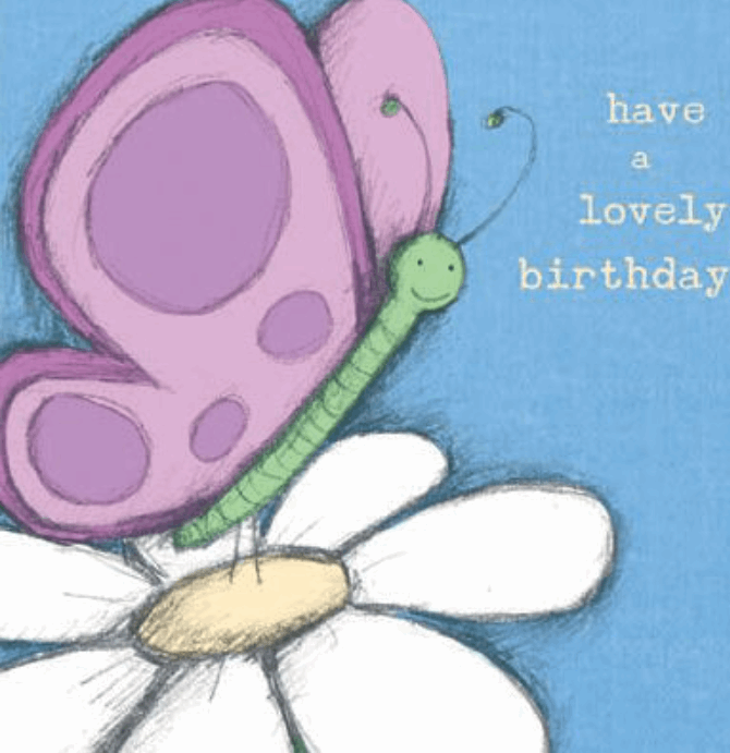 Birthday Card Butterfly by Anne Marie Finn