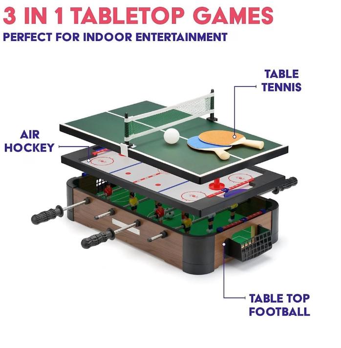 Power Play 3 In 1 Tabletop Games