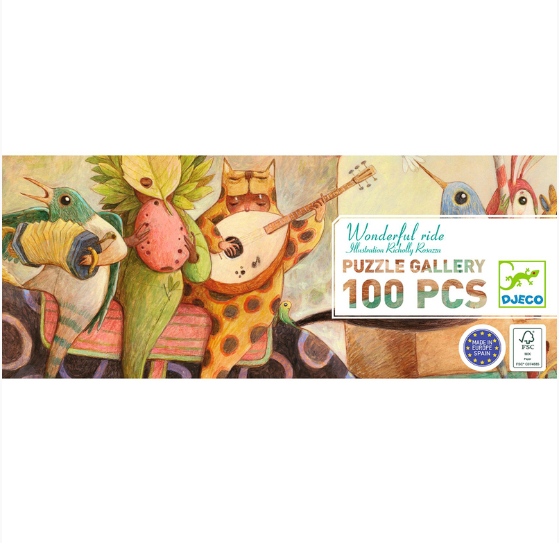 Djeco Wonderful Ride 100pc Gallery Puzzle with Poster Puzzle