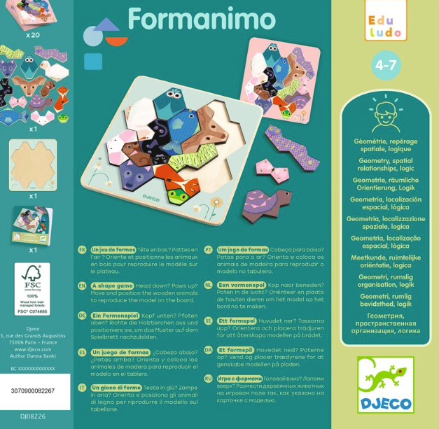 Djeco FormAnimo Animal Geometry Game