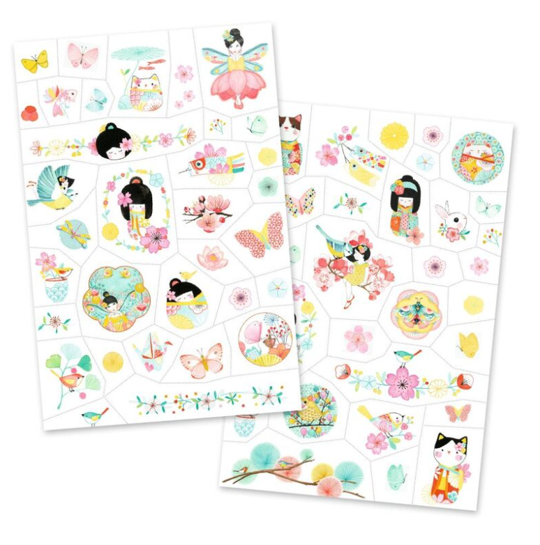Djeco Temporary Tattoo Sakura Japanese 50pc