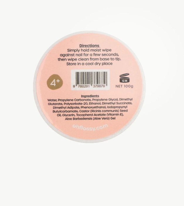 Oh Flossy Water Based Nail Polish Remover Wipes
