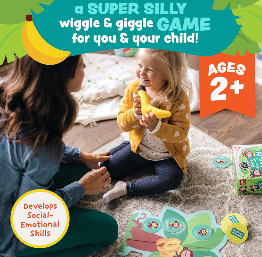 Peaceable Kingdom Monkey Around The Wiggle & Giggle Game Board Game