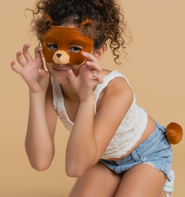 Sweida's Little Safari Deluxe Animal Mask & Tail Set - Bear Costume