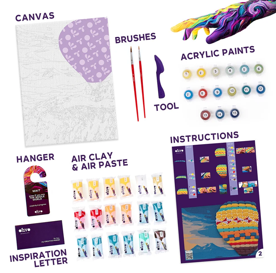 Okto 3D Modeling & Painting Kit Hot Air Balloon Flight