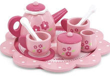 Load image into Gallery viewer, Viga Tea Set 12pc Wooden Pretend Food Play