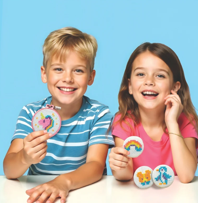 4M Kidzmaker Mini Cross Stitch Buttons