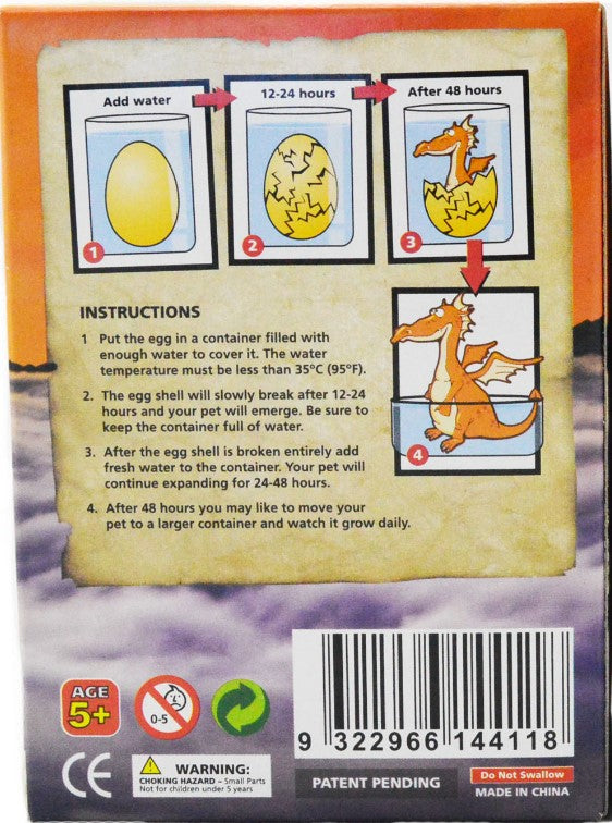 Growing Pet Dragon Egg Novelty