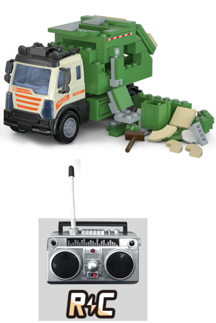 Remote Control Brick Building Truck Construction Toy