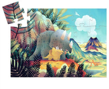 Load image into Gallery viewer, Djeco Teo The Dino 24pc Silhouette Puzzle Puzzle