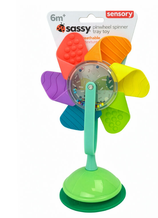 Sassy Pinwheel Spinner Tray Toy
