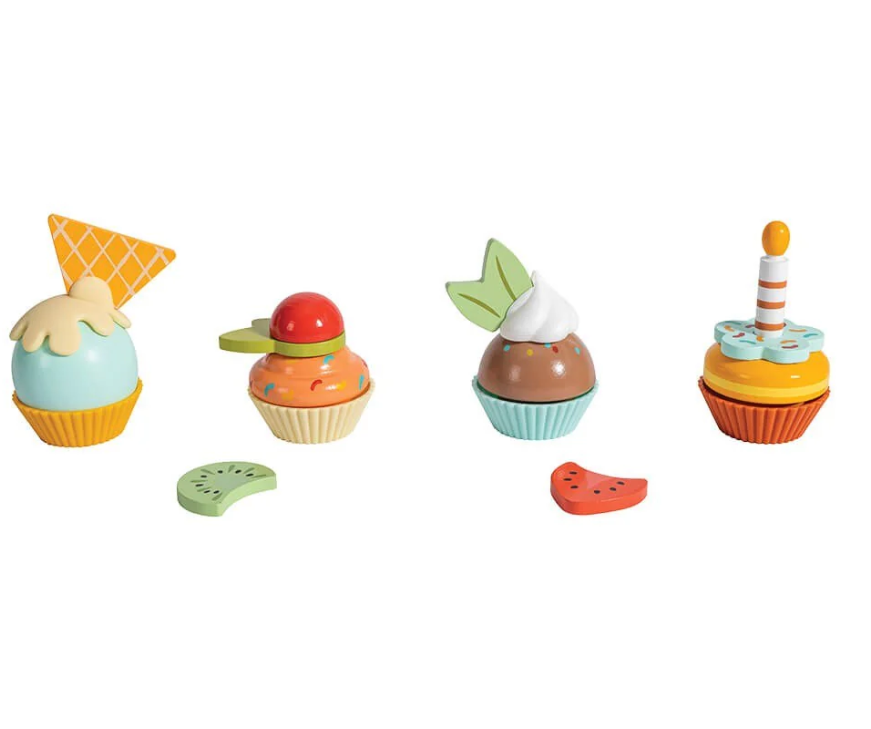 EurekaKids CooCook Cupcakes Pretend Food Play