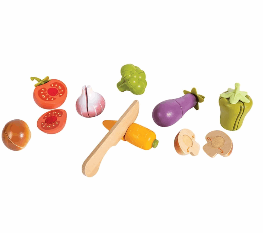 EurekaKids CooCook Garden Vegetables Playset Pretend Food Play