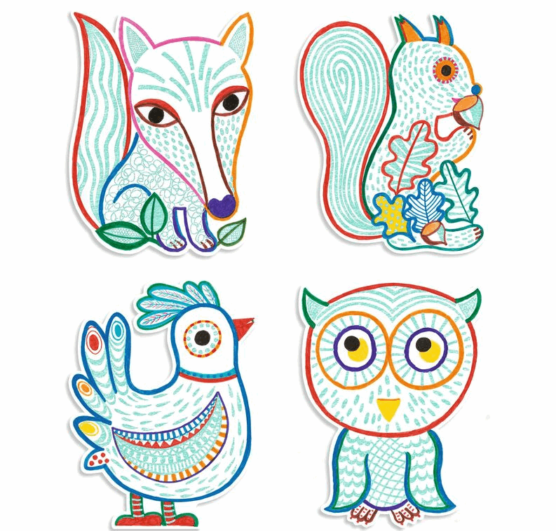 Djeco Forest Friends Colour Reveal Set Art & Craft