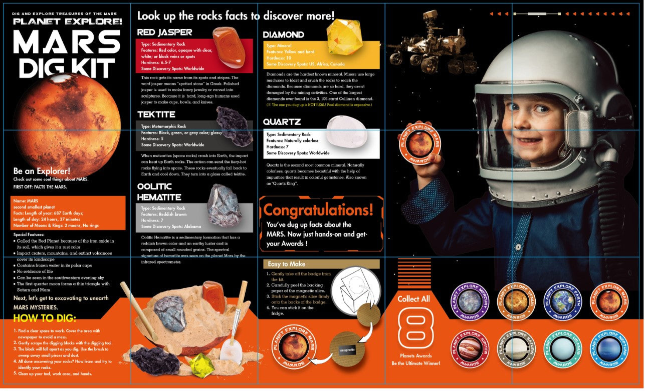 Kaper Kidz Planet Explore Mars Dig Kit Science