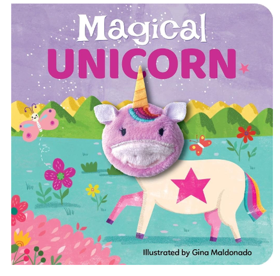 Magical Unicorn Board Book with Finger Puppet Children's Book