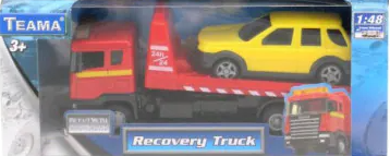 Recovery Truck & Car Set Red vehicle