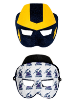 Load image into Gallery viewer, Sweida's Mini Mascots NRL Supporter Masks Storm Costumes