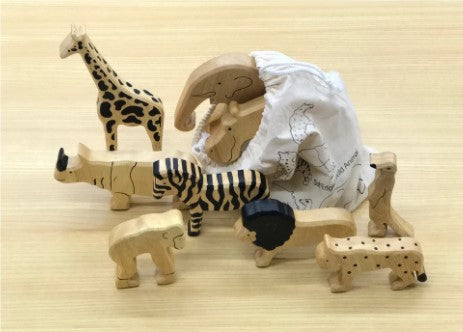 Soft Edged Animal Block Set - Wild Animals Social Play