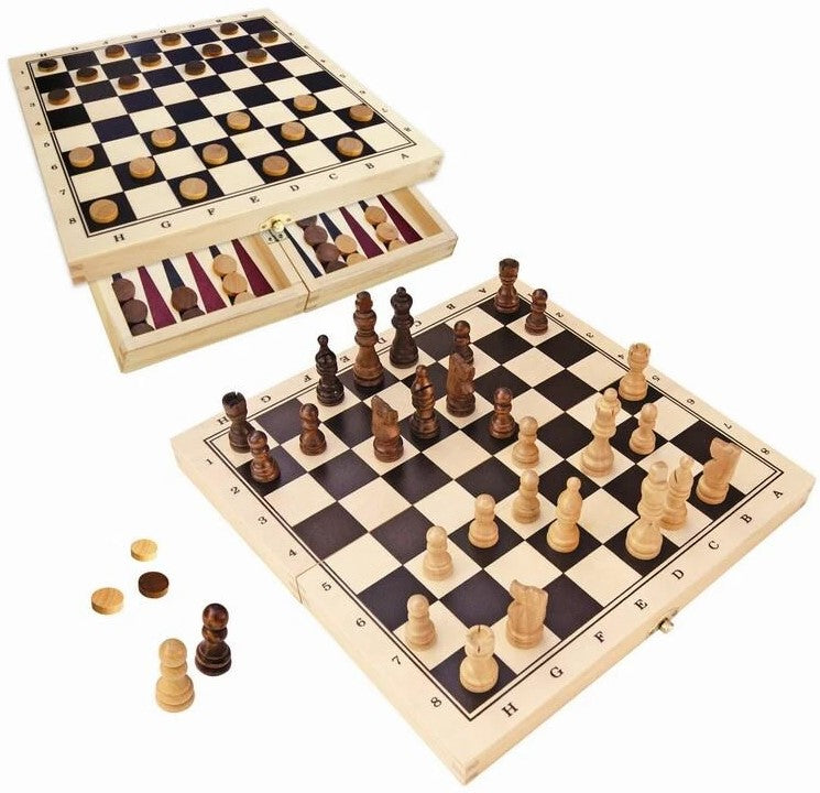 Chess and Checkers 3 in 1 Game Set Game