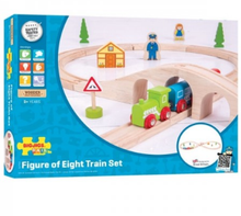 Load image into Gallery viewer, Bigjigs Toys Rail Figure 8 Train Set Toy Trains & Train Sets