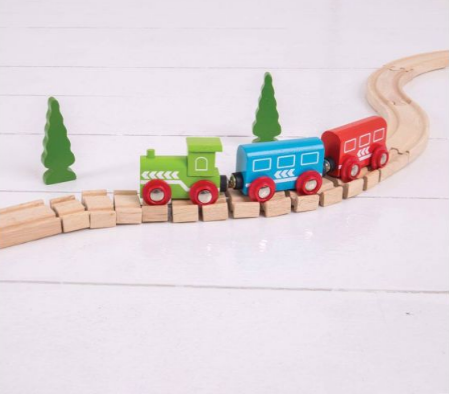 Bigjigs Toys Rail Crazy Track 2pc Train