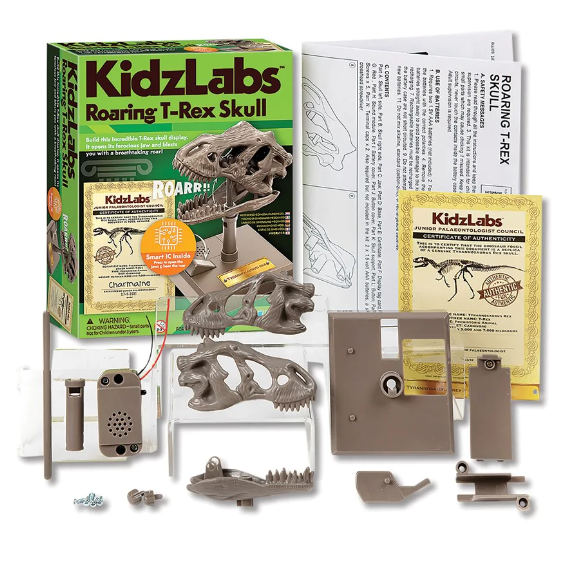 Kidzlabs Roaring T-Rex Skull Construction