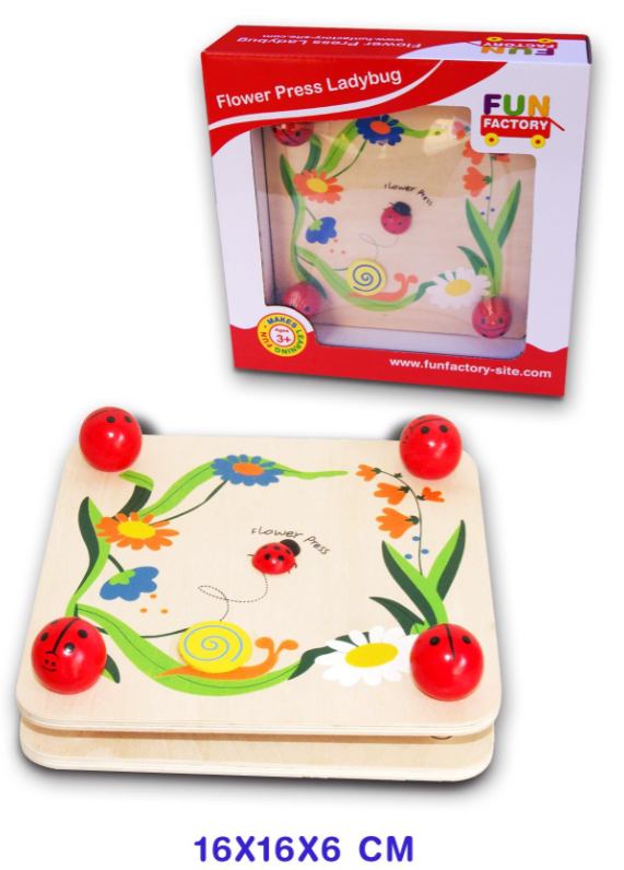 Ladybug Flower Press Learning Aid
