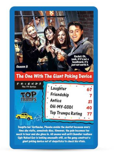 Top Trumps Card Game Friends 30 Top Moments Games