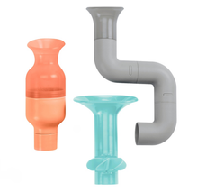 Load image into Gallery viewer, Boon Tubes Aqua Grey Bath Toys