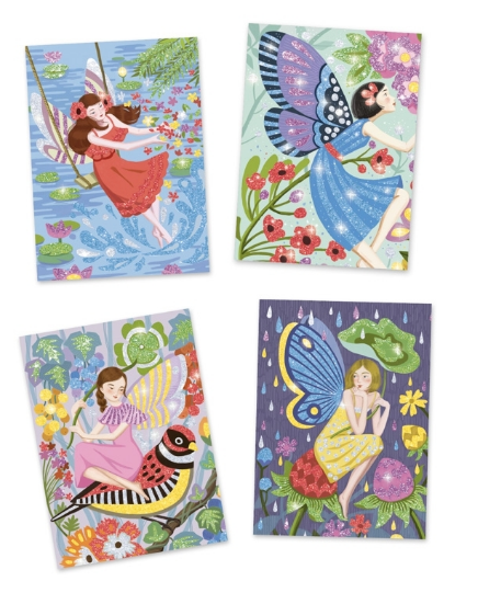 Gentle Life of Fairies Glitter Boards - Djeco Art & Craft