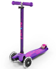 Load image into Gallery viewer, Micro Scooter Maxi Deluxe LED Purple Ride On Scooter